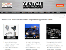 Tablet Screenshot of centralscrewproducts.com